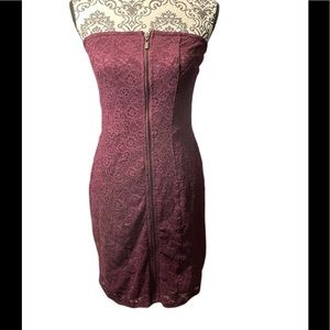 Victoria Secrets purple strapless dress size large